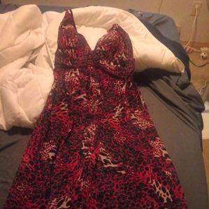 Moda International Animal Print Chiffon Maxi Dress